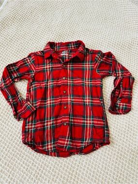 Carter's Red Plaid Button-Down Shirt for Kids
